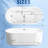 67" Linear Freestanding Bathtub, Glossy White Acrylic, - Tap Drain, Ce And , Easy To Maintain In Bathroom Acrylic Oval Design, Finish, Pop Up Comfortable For