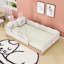 Upholstered Twin Platform Bed With Pillows And Side Storage Bags-1394802711