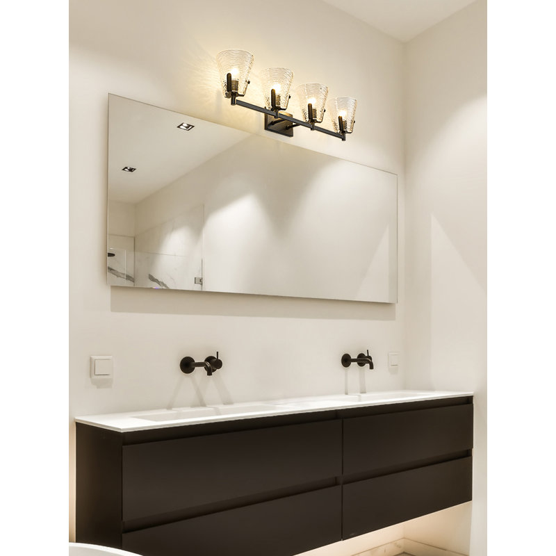 Crislynn 4 - Light Dimmable Vanity Light, Matte Black