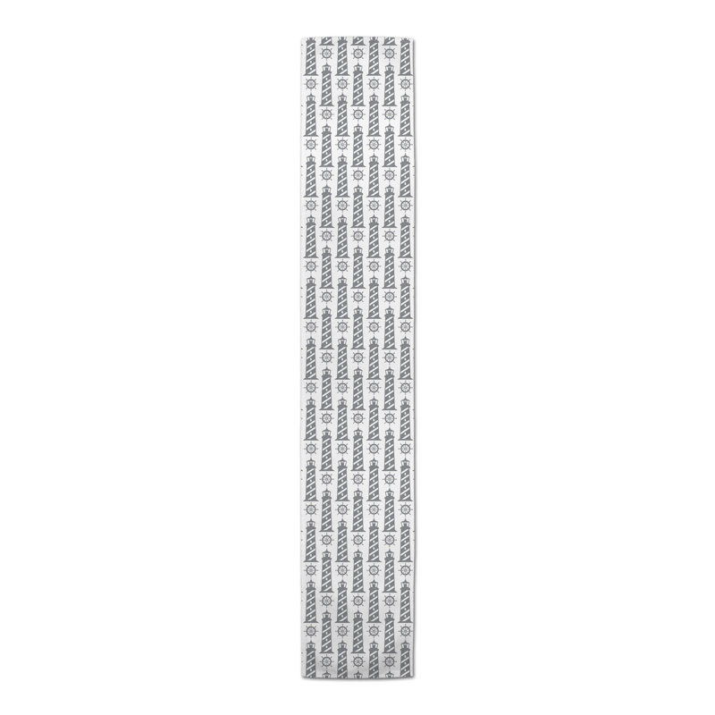 Allateef Rectangle Polyester Table Runner, 90" x 16", Gray