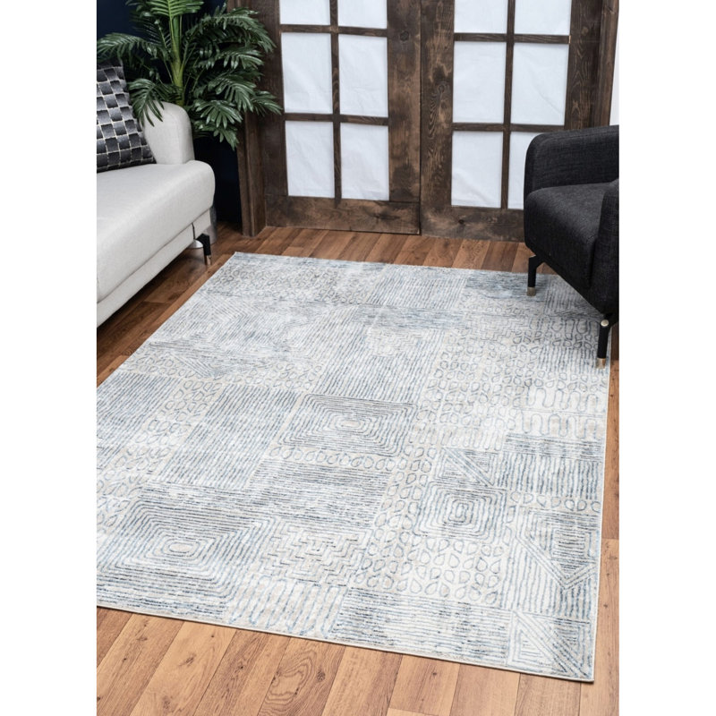 Soft And Fluffy 2 Ft. 7 In. X 3 Blue Area Rug For Home Decor, Runner 2'6" x 7'5"
