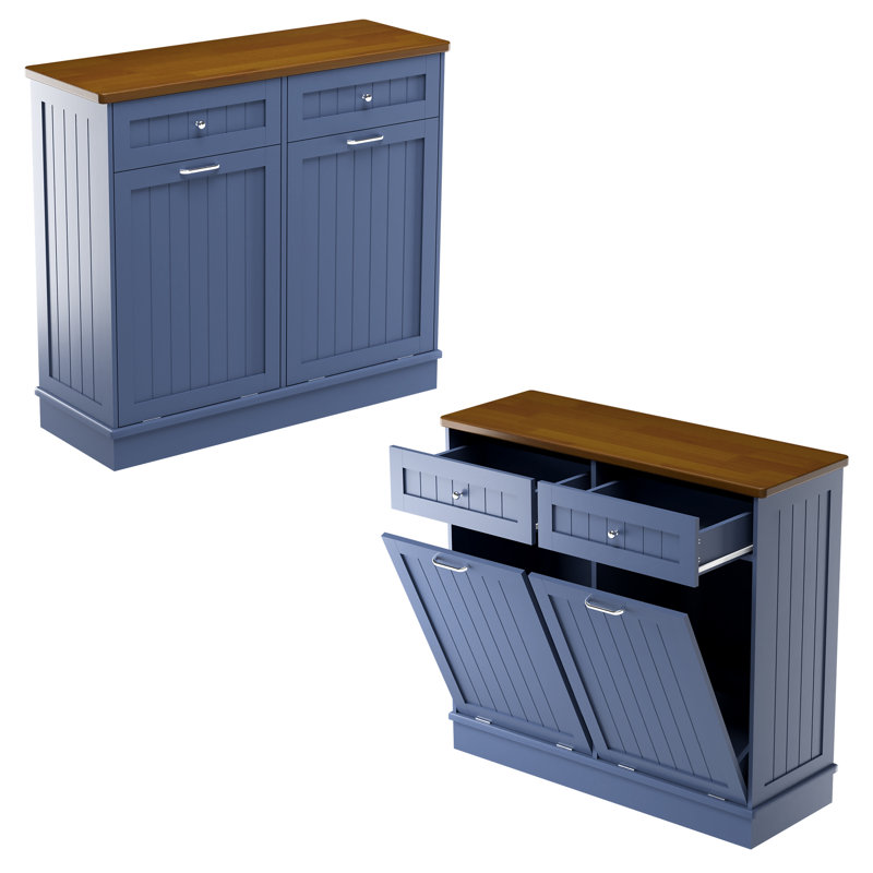 Havant Double Tilt Out Trash Cabinet 20 Gal Wooden