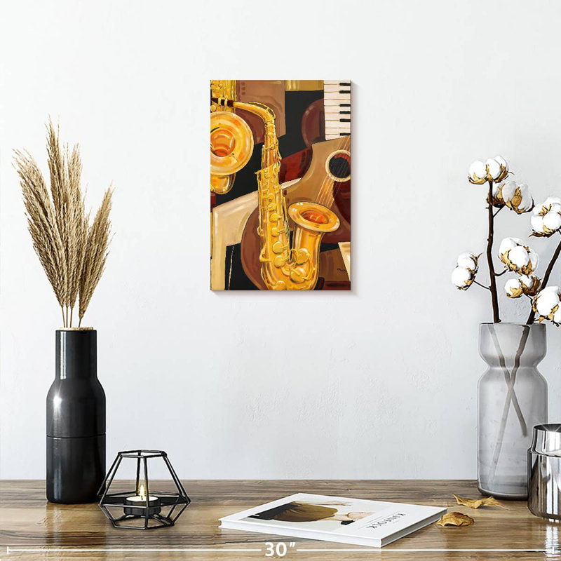 Abarca Abstract Sax, 12" H x 8" W
