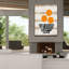 «Bowl Of Oranges On Wood» par Linda Woods, art mural sur toile-2100637440