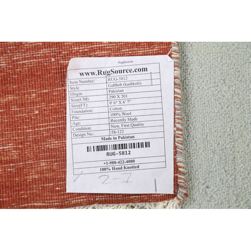 One-of-a-Kind 6'7" X 9'6" New Age Wool Area Rug in