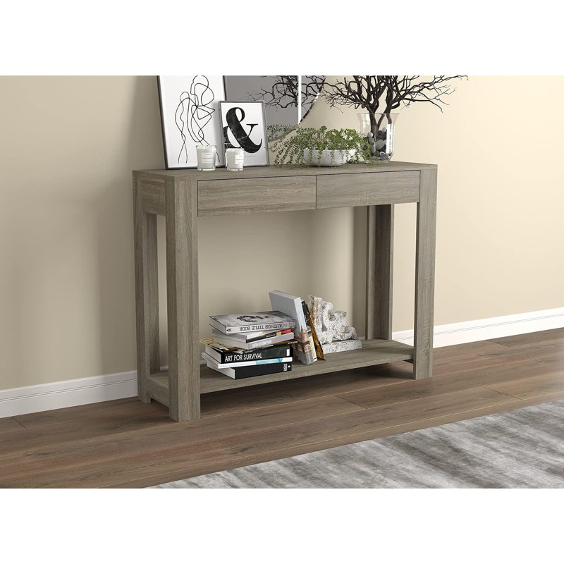 Console Tables For Entryway, Boho Console Table With Drawer And Shelf, Use As Doorway Table, Makeup Desk, Or Accent Furniture For Decorating Foyer, 12 X 40 X 30 Inches