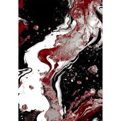 Galaxy Series Abrstract Black/Gray/Ivory/Beige Area Rug
