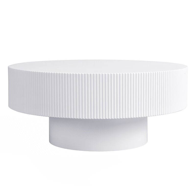 Table basse Minimalist, Blanc, H 16,75 po x L 35,45 po x l 35,45 po