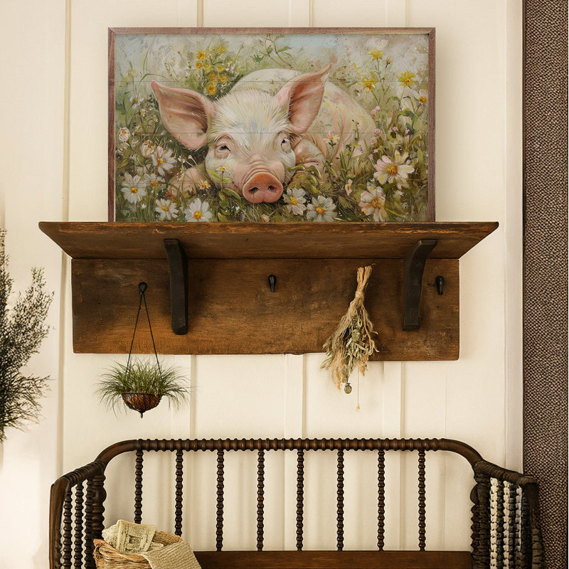 Cochon relaxant par Petals Prints Design, H 5 po x l 8 po