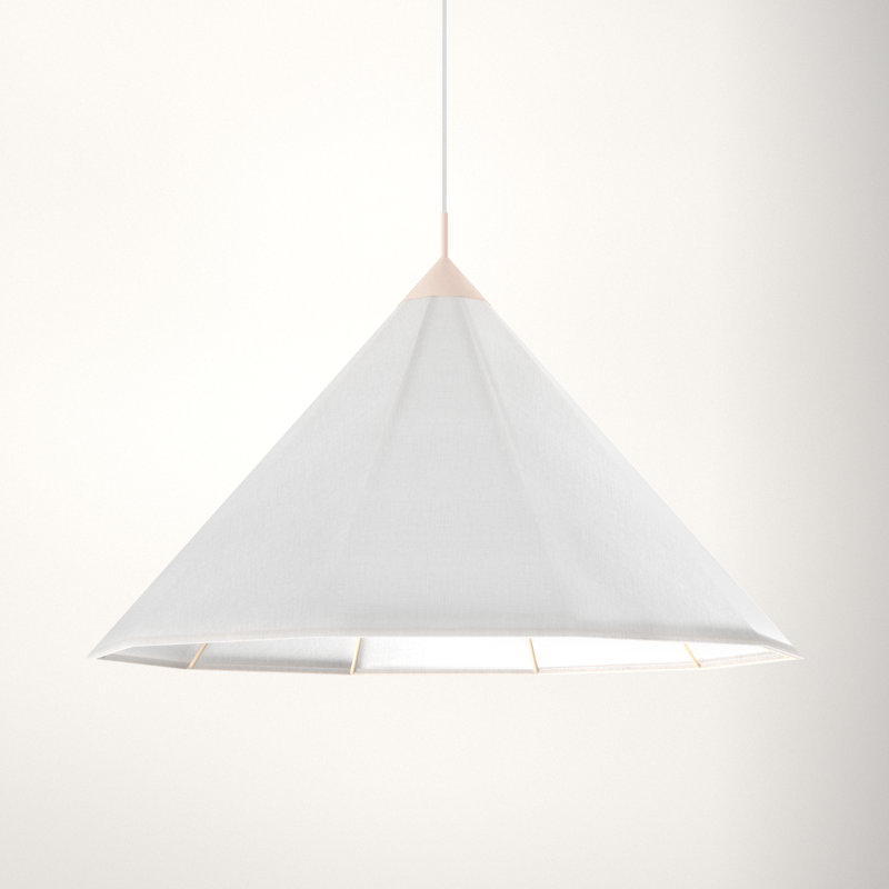 1 - Light Single Pendant, Blush, 16" H x 28" W x 28" D, G40