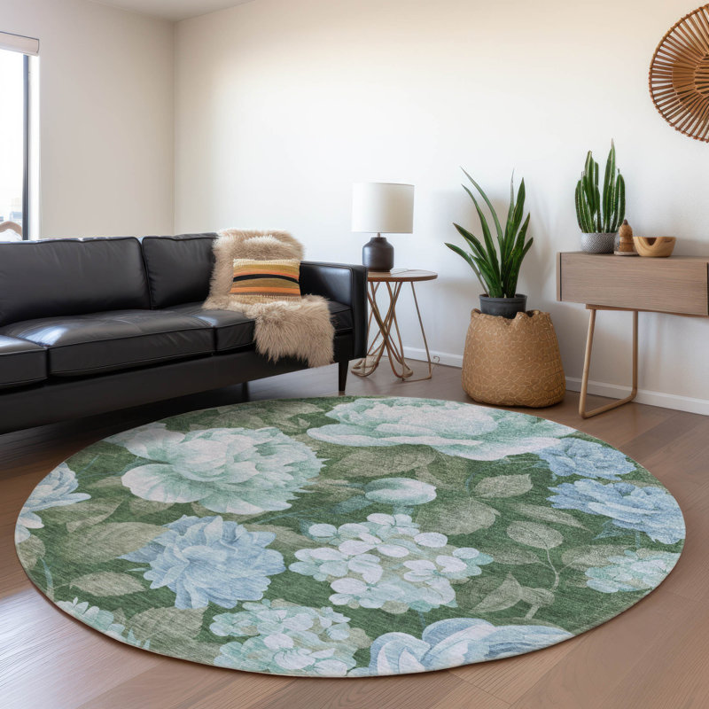 Tapis intérieur / extérieur bleu Maroque , 8 pi x 8 pi