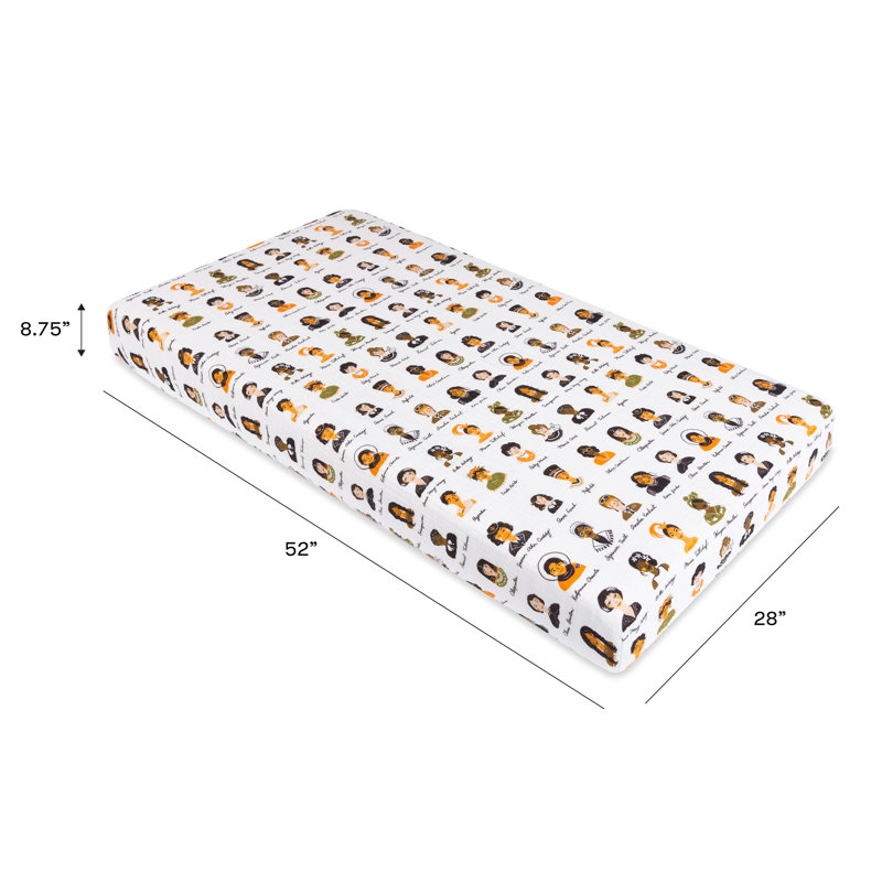 Women in History Muslin Fitted Crib Sheet