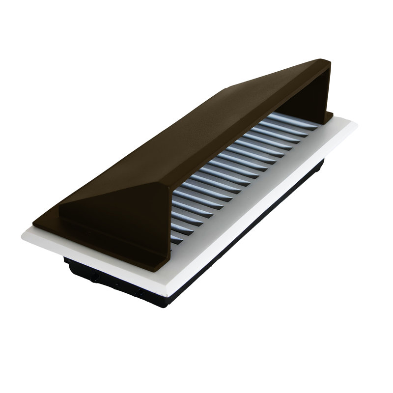 Déflecteur en métal massif 6 po x 10 po en fonte d'aluminium incassable | Inverseur d'air et de chaleur, Brun