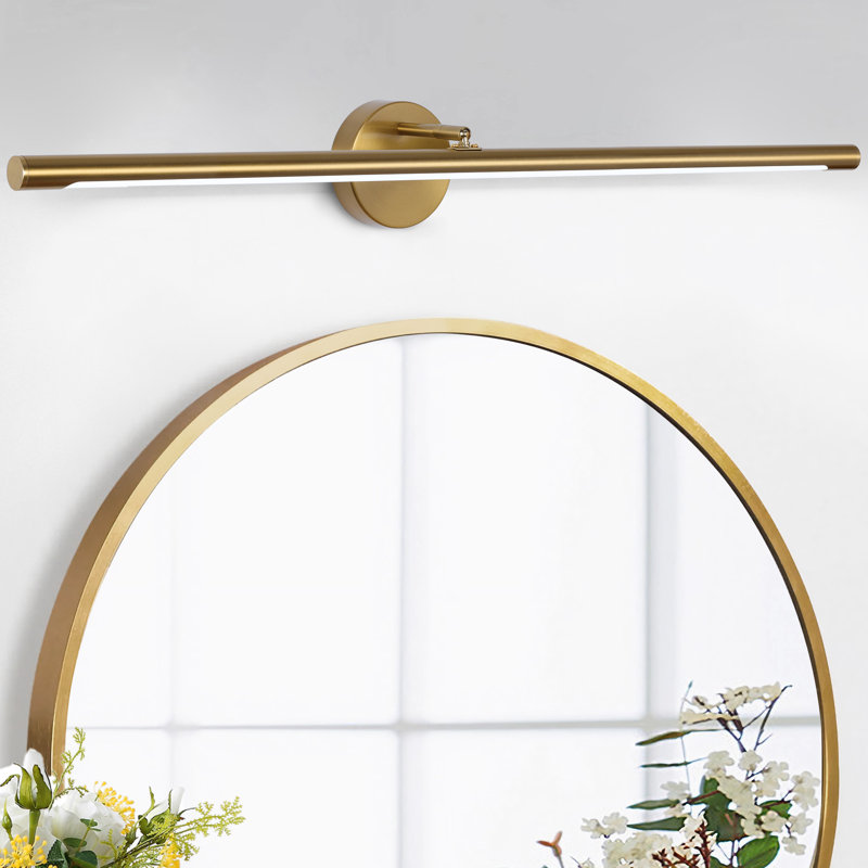 Barre d'éclairage de salle de bain à DEL Abidul, Doré, 4.33'' H X 31.5'' W X 4.65'' D