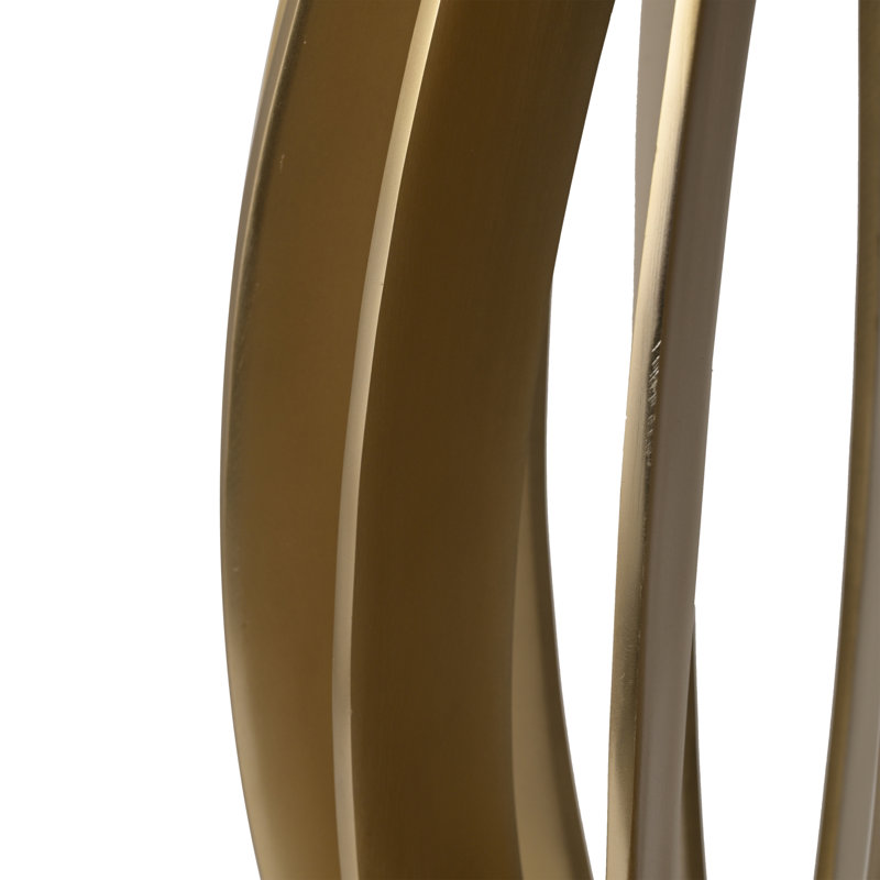 Iakovo White Marble & Gold Metal Accent Table - 25" Round Modern Glam Side Table for Living Room or Bedroom