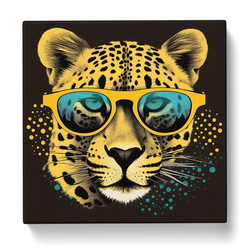 Cheetah Retro No.2 - Wrapped Canvas