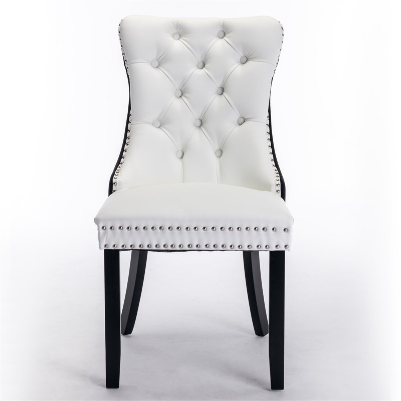 Chaise de salle à manger, Blanc/Noir