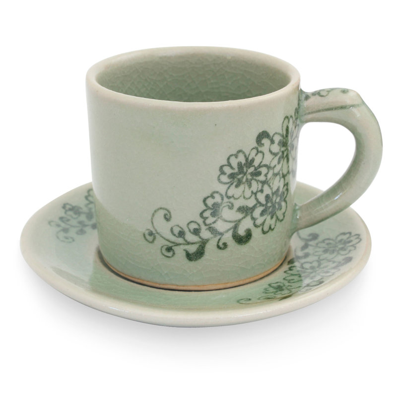 Arjanae Ceramic Espresso Cup and Saucer