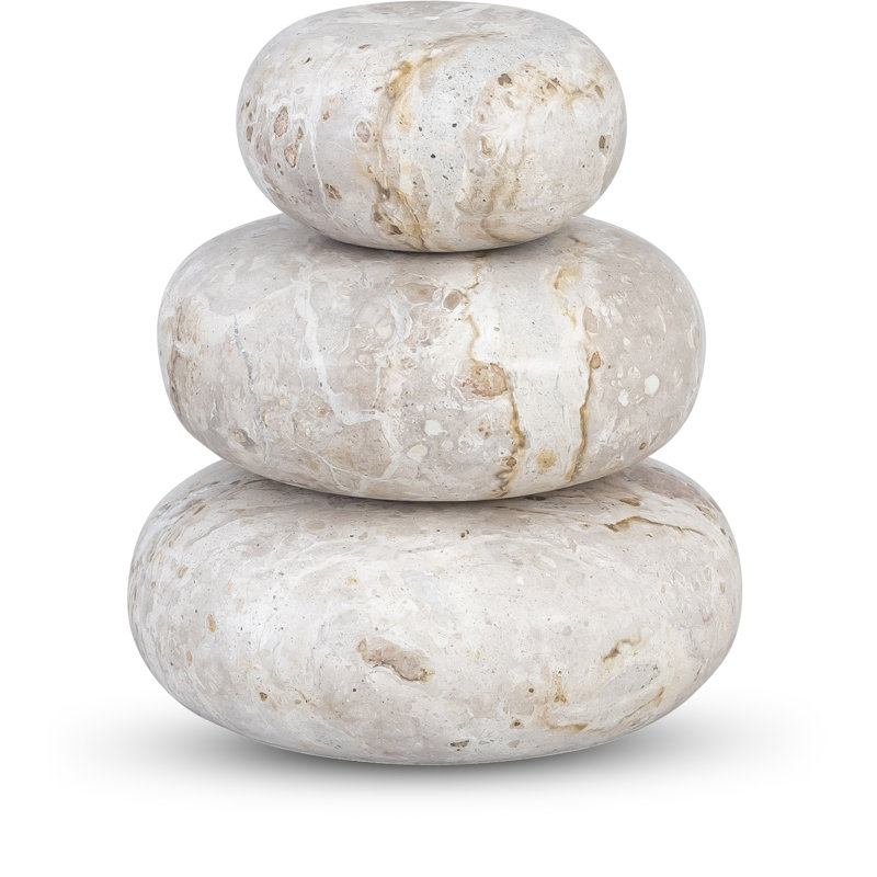 Pumpkin Marble Decorative Object, Beige