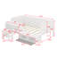 Lit multifonctionnel avec casiers, bureau, tablettes et tabouret assorti-1469962328