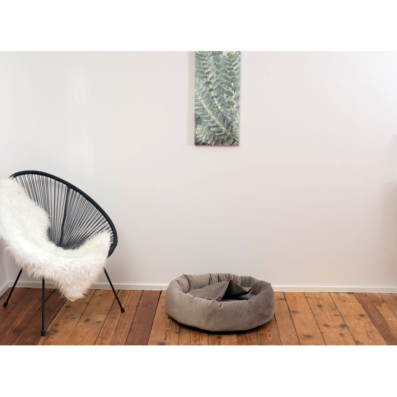 Round Pet Bed, Medium (68cm W x 68cm D x 18cm H), Taupe