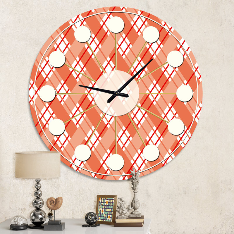 Horloge murale rétro Mid-Century, Moyenne