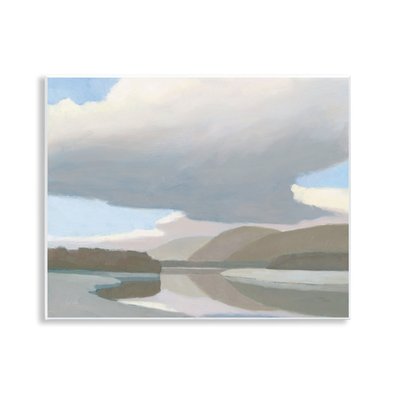  Mountain Reflections Abstraction Wall Plaque Art by Wellington Studio