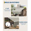 Auvent rétractable à manivelle de 13 x 10 pi, auvent extérieur imperméable recouvert de PA, structure en aluminium antirouille, angle réglable de 40 à 100 °, pour patio, balcon, café, véhicule récréatif, gris