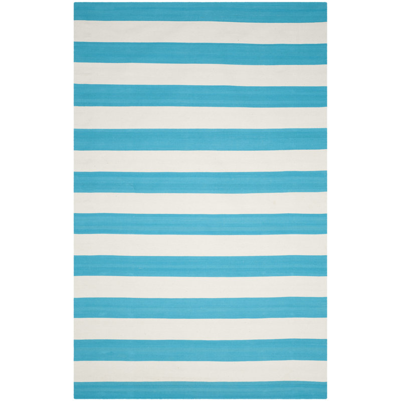 Dunkelberger Striped Cotton Hand Woven Area Rug, Rectangle 122 x 183 cm