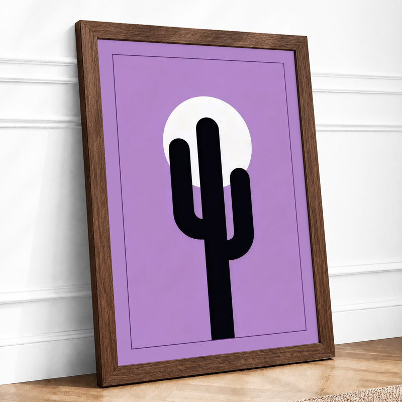 Desert Moon Minimalist - Framed Print, A2 - 59.4 x 42.0 cm, Walnut