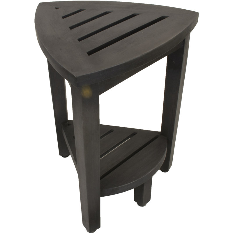 Banc de douche Curvilinear Mod, H 18 po x l 15 po x P 15 po, gris