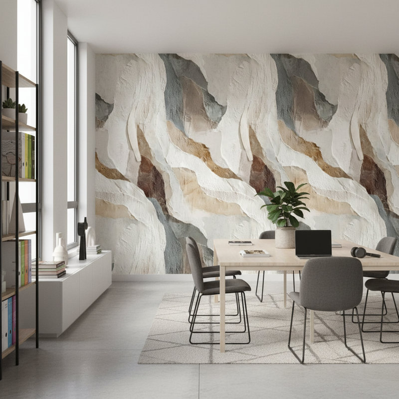 Papier peint abstrait texturé double rouleau