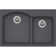 Quartz Luxe 33" L x 22" W Double Basin Drop-In Kitchen Sink with Aqua Divide