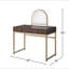 Bureau de coiffeuse 2 tiroirs avec miroir et plateau à bijoux