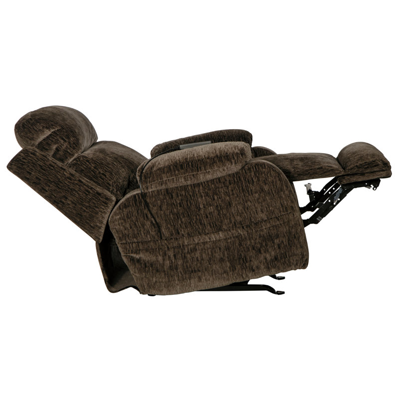 Walberg Upholstered Power Rocker Recliner-Adjustable Headrest & Lumbar & Therapeutic Heat & Massage, Mink