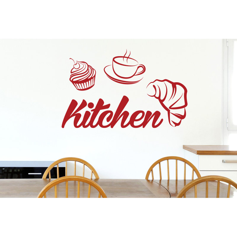 Food & Beverage Wall Decal, Dark Red