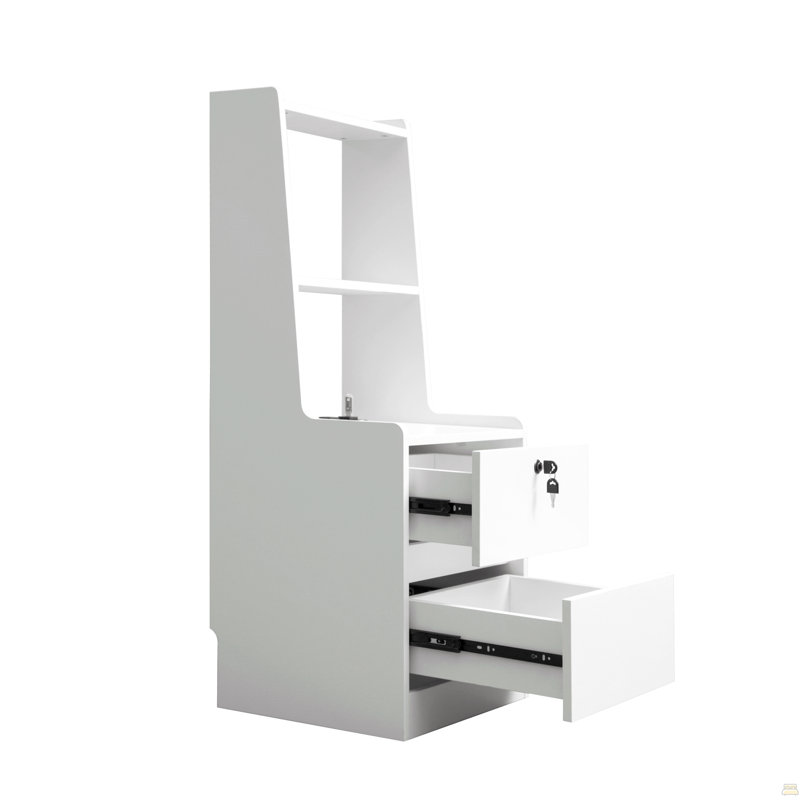 Ensemble de 2 tables de chevet, avec station de charge, table de chevet intelligente avec veilleuse