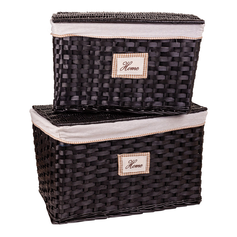 Gutowski 2 Piece Wicker Trunk Set