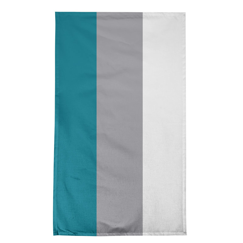 Torchon Football, Cotton Blend, Teal/Grey/White Basketball