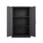 Black Folding Cabinet With Locking Doors, Adjustable Dividers, Ideal For Office Use, Spring Loaded Door And Exquisite Locks Dividers Storage Locker Steel Home Office, Garage,