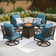 Asfand 4 - Person Outdoor Seating Group with Swivel Lounge Chairs&  Firepit Table
