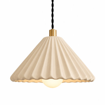 Luminaire suspendu conique en céramique