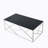 31.4 Inch Modern Two-Tier Square Coffee Table - An Elegant Combination of Clear Glass and Marble Pattern Sticker.It can be used as a coffee table,a side table or a display stand.-235532371