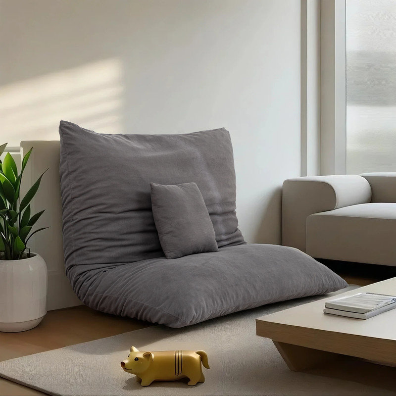 Fauteuil à billes en velours côtelé 3-en-1, Velours côtelé gris