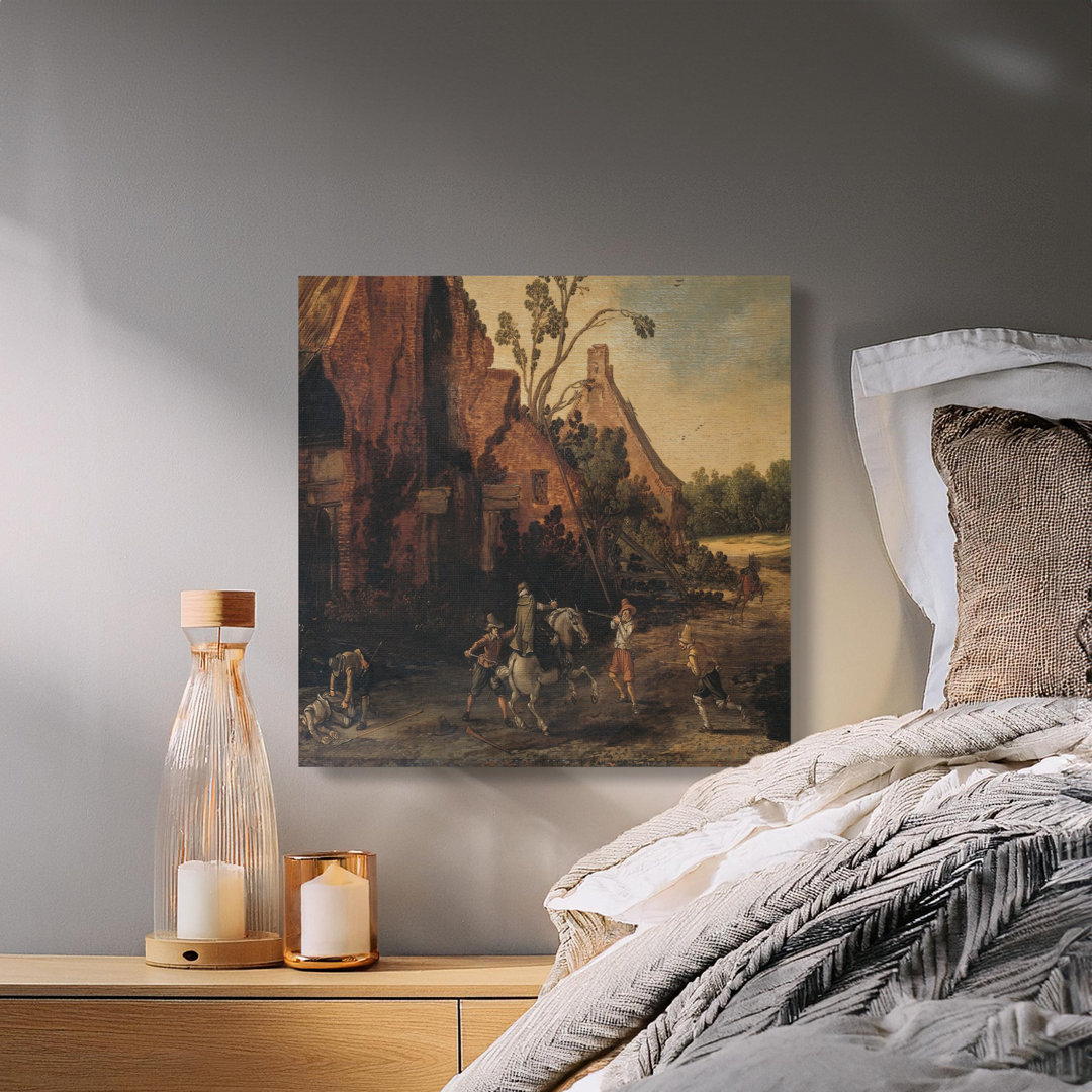 Battle Scene Canvas Wall Art, Cavalry Attack, Old Masters Painting, Gallery Wrapped, Ready to Hang, Historical Art, Archival Quality Print