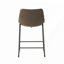 Ensemble de 2 tabourets de comptoir de style rétro bruns de 24 pouces, siège large pour plus de confort, structure en fer durable, design moderne et traditionnel-468480