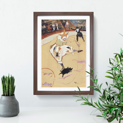 Clown at the Circus Fernando by Henri de Toulouse-Lautrec - Picture Frame Painting