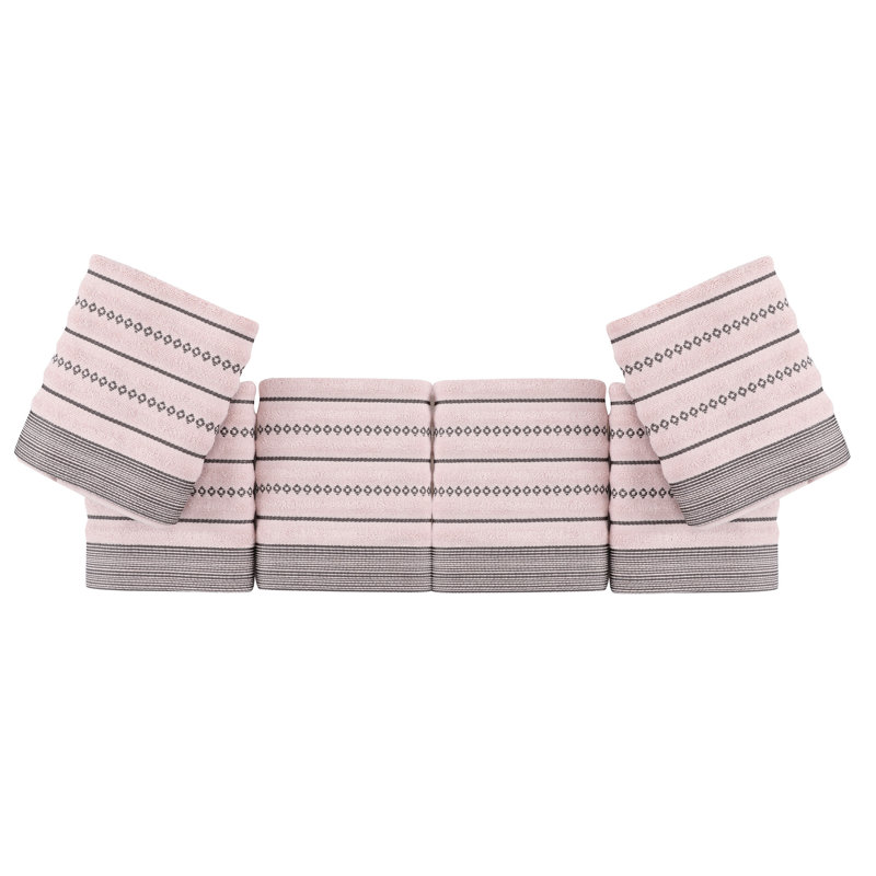 Ensemble de serviettes 6 pièces 100% coton, Brun poudre