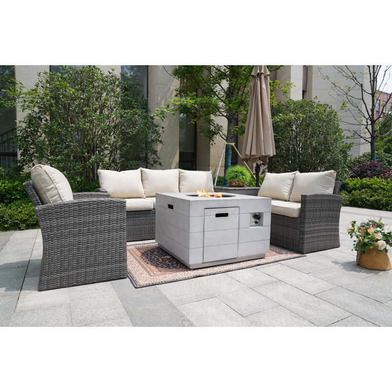 6 - Person Patio Conversation Set with Cushions