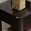 Petite table de bout avec tiroir et tablettes, brun foncé Cool Side Classic